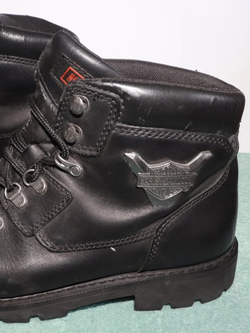 HARLEY-DAVIDSON LEATHER Motorcycle Boots  Men's SZ 9.5 M Black